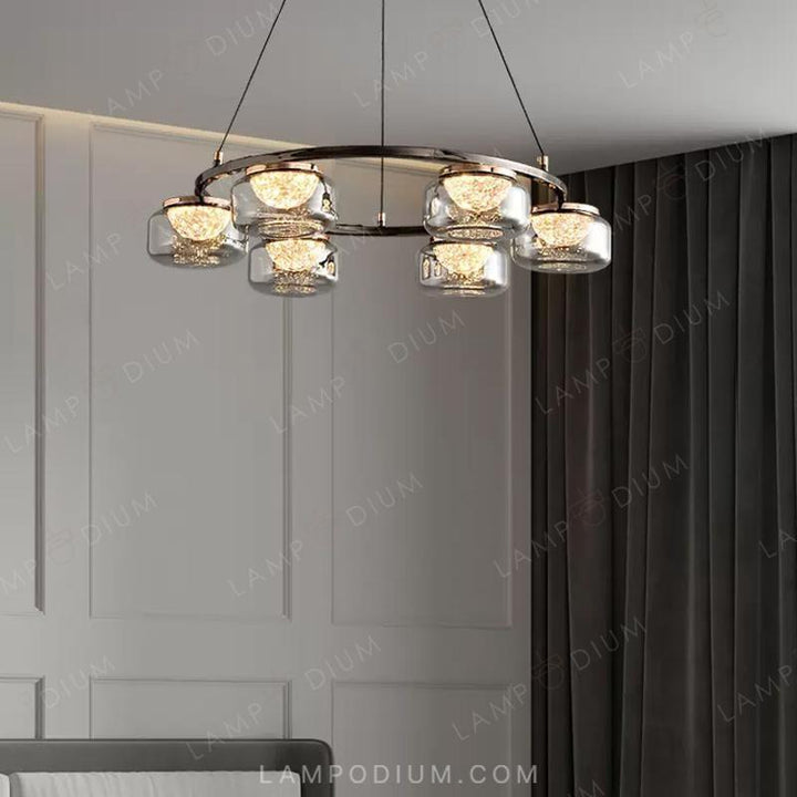 Circular chandeliers and lamps MAYER RING