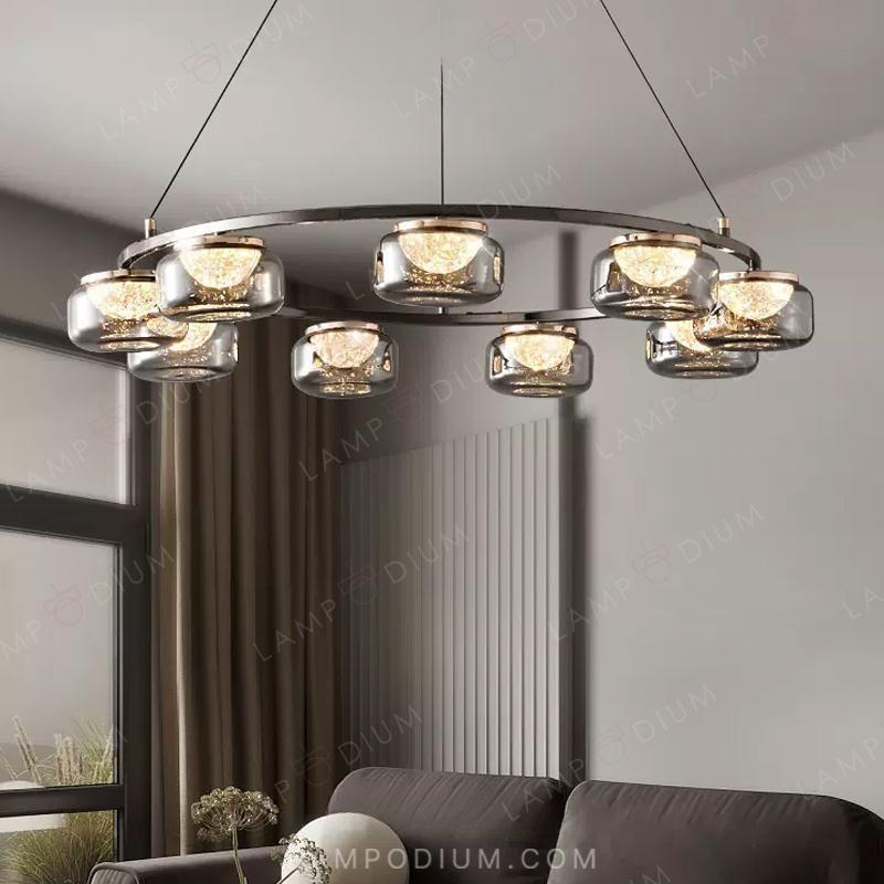 Circular chandeliers and lamps MAYER RING