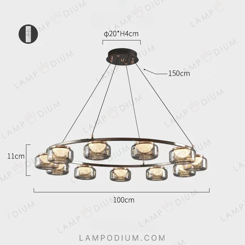 Circular chandeliers and lamps MAYER RING