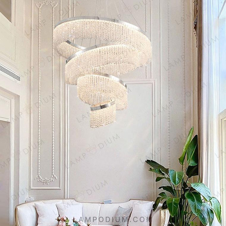 Circular chandeliers and lamps MELCHIOR