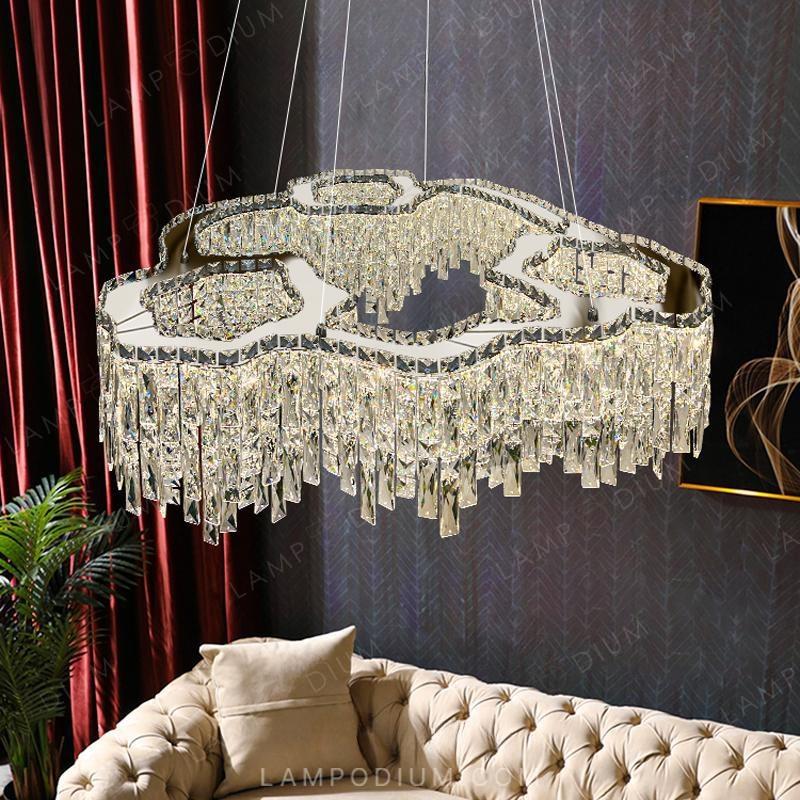 Circular chandeliers and lamps MICHELLE B