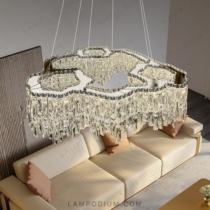 Circular chandeliers and lamps MICHELLE B