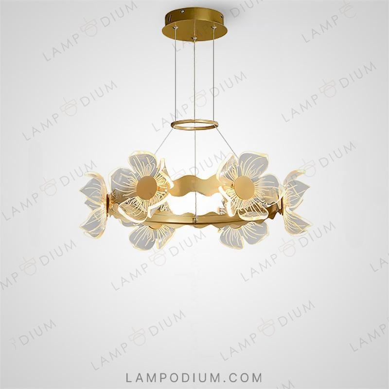 Circular chandeliers and lamps MIMOSA