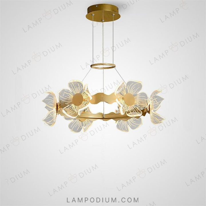 Circular chandeliers and lamps MIMOSA