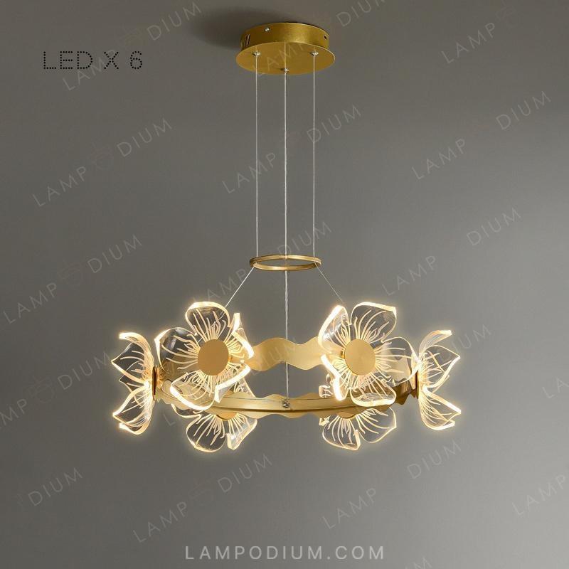 Circular chandeliers and lamps MIMOSA