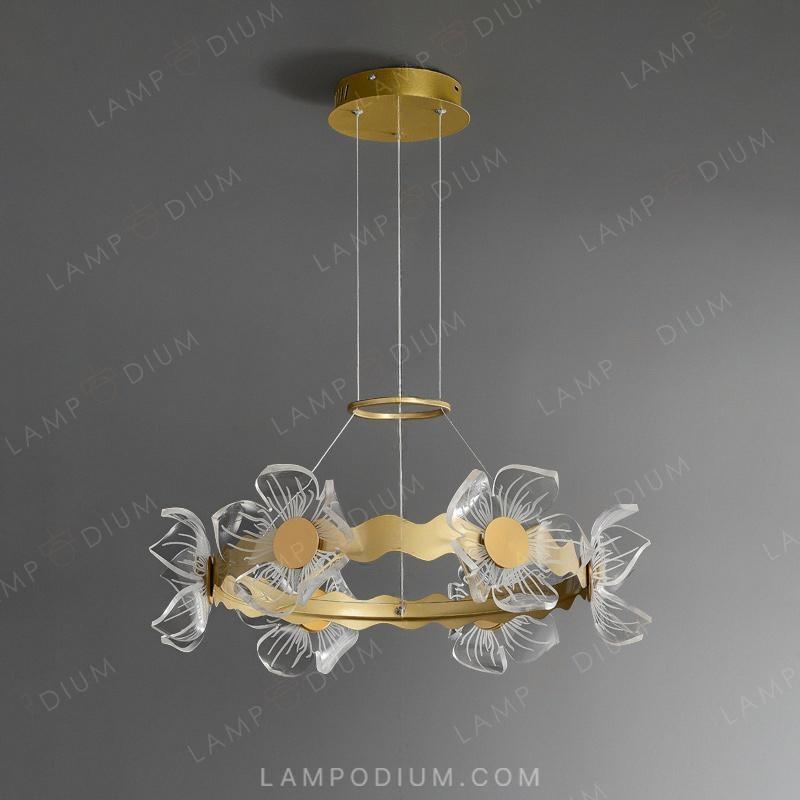 Circular chandeliers and lamps MIMOSA