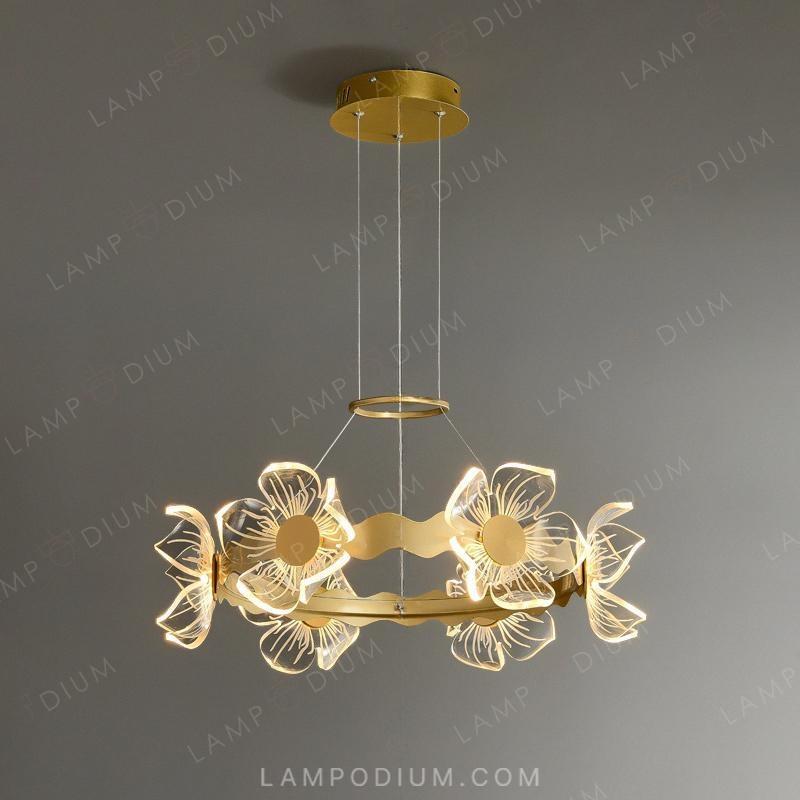 Circular chandeliers and lamps MIMOSA