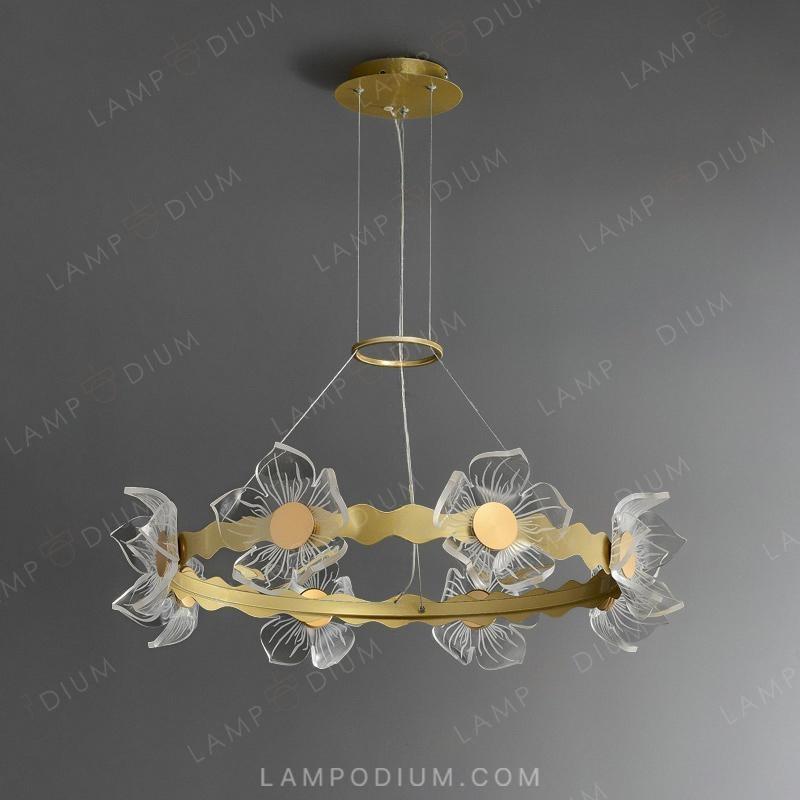 Circular chandeliers and lamps MIMOSA