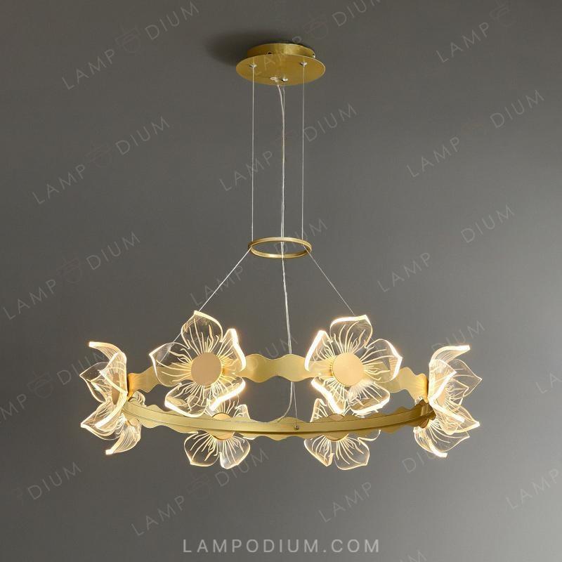 Circular chandeliers and lamps MIMOSA