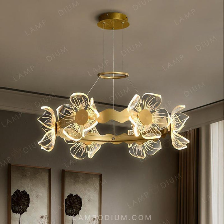 Circular chandeliers and lamps MIMOSA