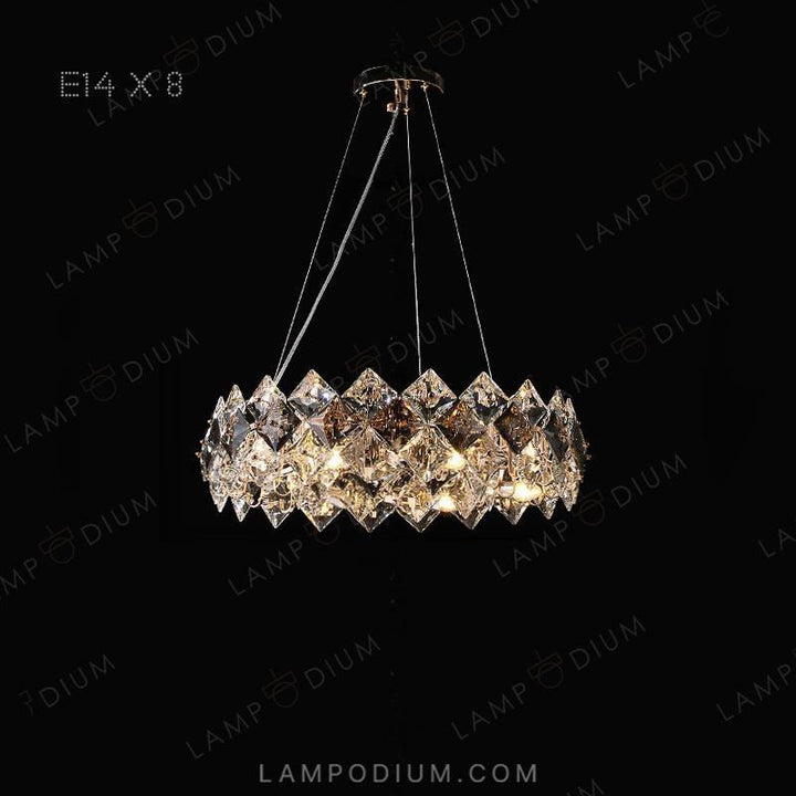 Circular chandeliers and lamps MIRAGE CH