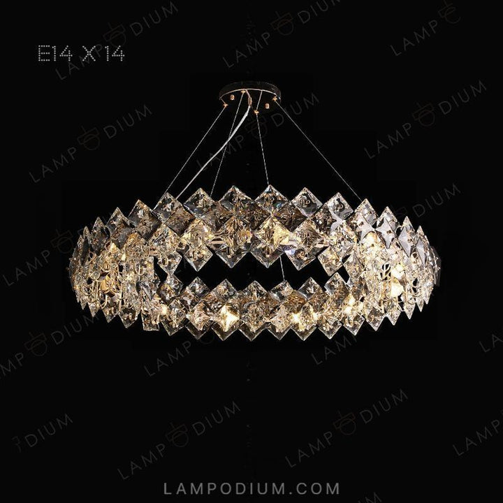 Circular chandeliers and lamps MIRAGE CH