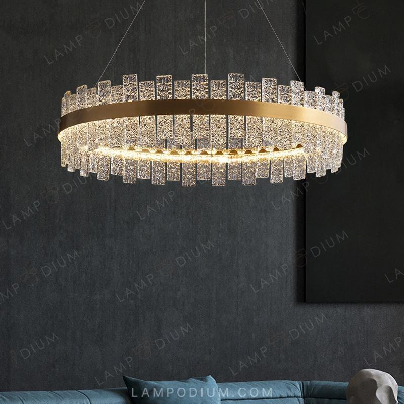 Chandeliers and light fixtures with rings MIRAMIS