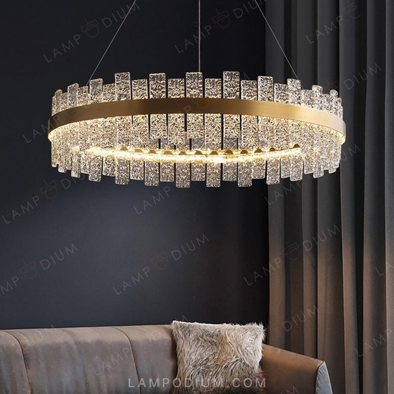 Chandeliers and light fixtures with rings MIRAMIS