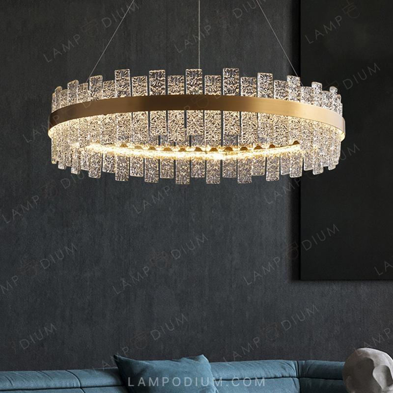 Chandeliers and light fixtures with rings MIRAMIS