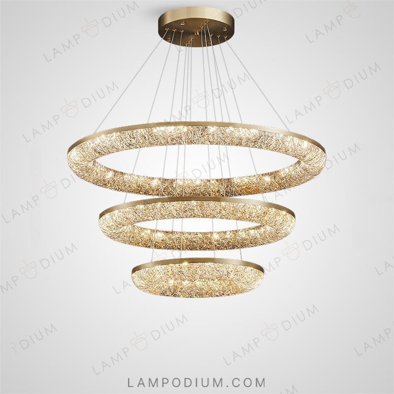 Circular chandeliers and lamps NELIUS