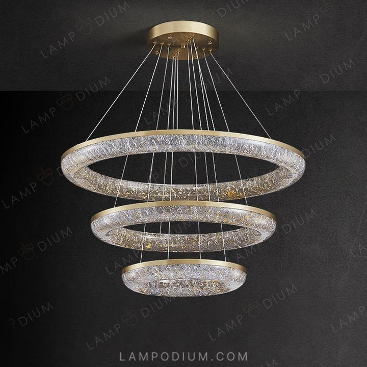 Circular chandeliers and lamps NELIUS