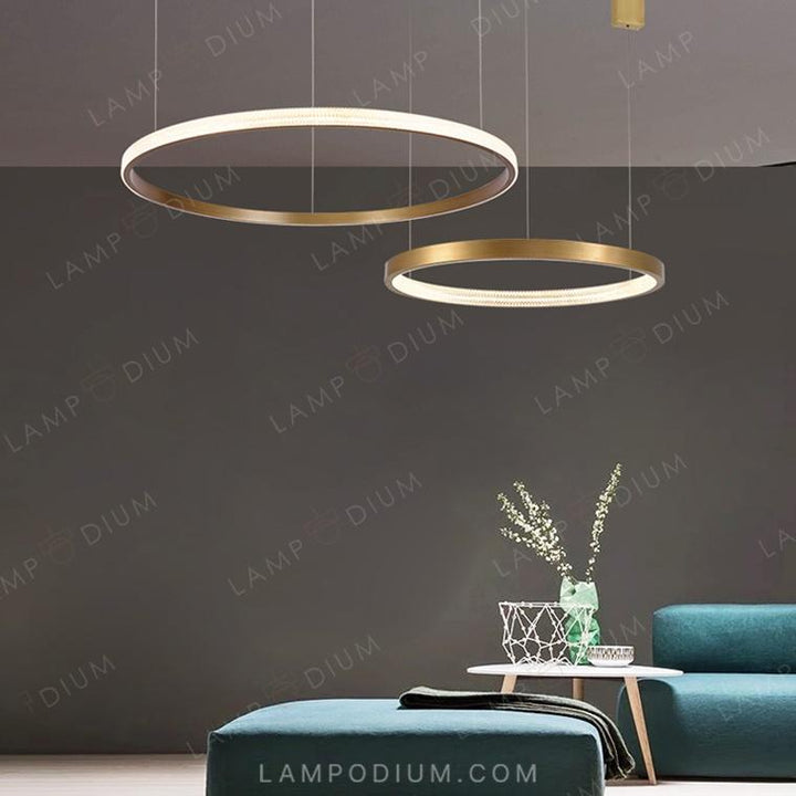 Circular chandeliers and lamps NIMBUS