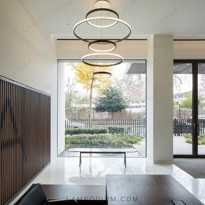 Circular chandeliers and lamps NIMBUS