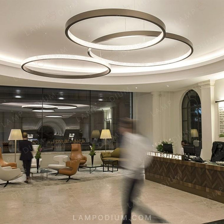 Circular chandeliers and lamps NIMBUS