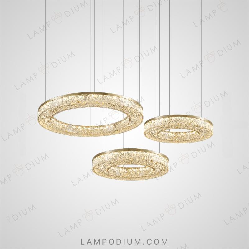 Circular chandeliers and lamps OLAGUS COMBO