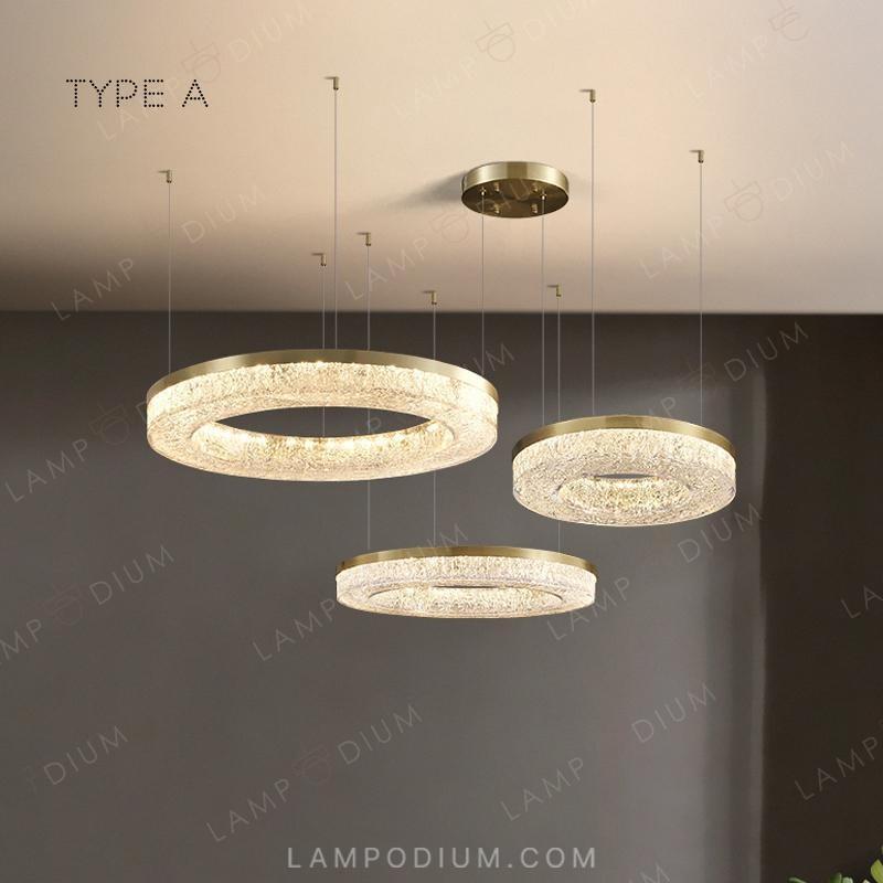 Circular chandeliers and lamps OLAGUS COMBO