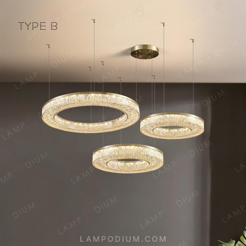 Circular chandeliers and lamps OLAGUS COMBO