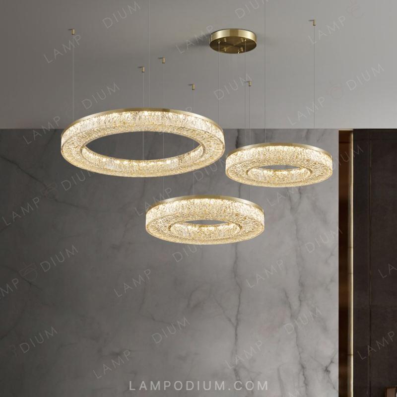 Circular chandeliers and lamps OLAGUS COMBO