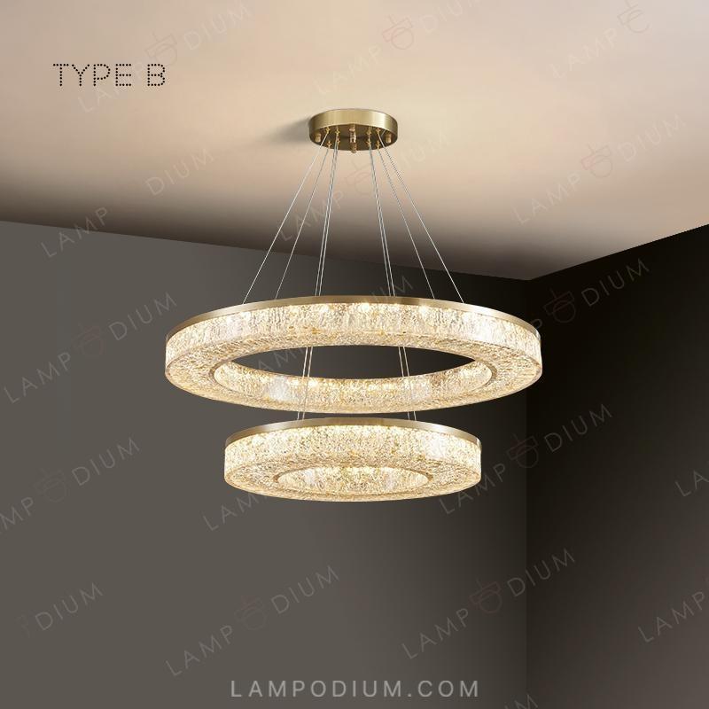 Circular chandeliers and light fixtures OLAGUS