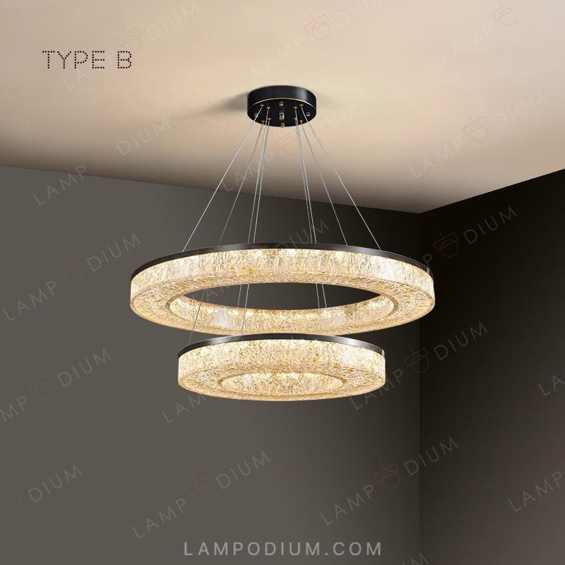 Circular chandeliers and light fixtures OLAGUS