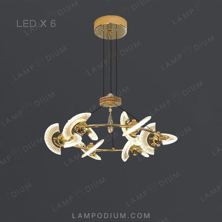 Circular chandeliers and lamps PHOENIX CH