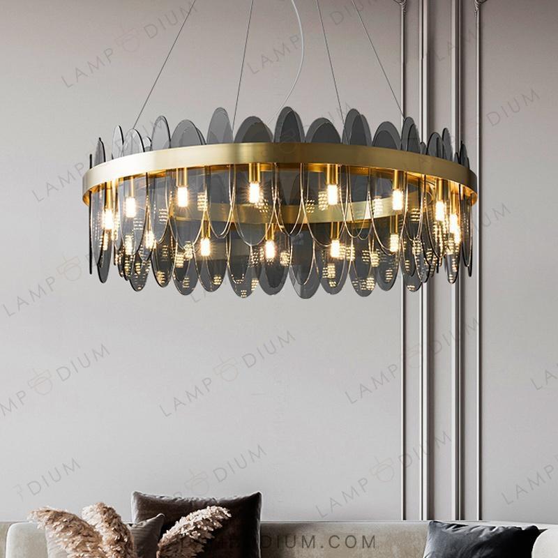 Circular chandeliers and light fixtures PIERRE