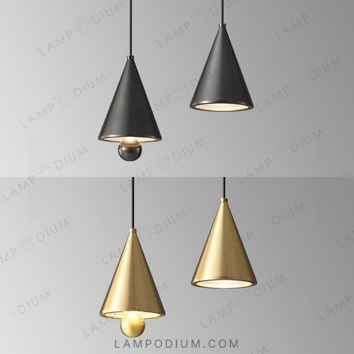 Brass pendant light PIET CONE