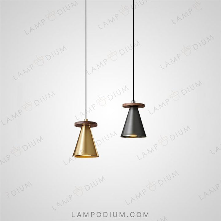 Pendant light PIET CONE WOOD