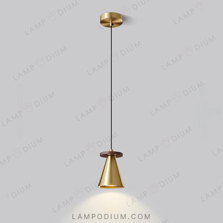 Pendant light PIET CONE WOOD