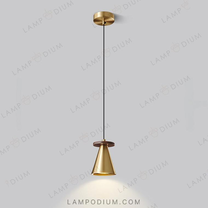 Pendant light PIET CONE WOOD