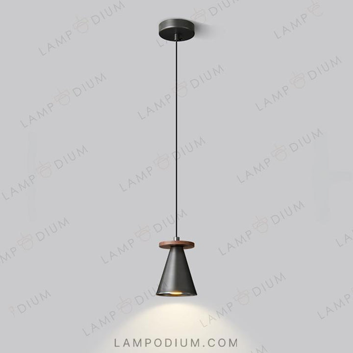 Pendant light PIET CONE WOOD