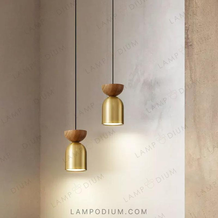 Pendant light PIET WOOD