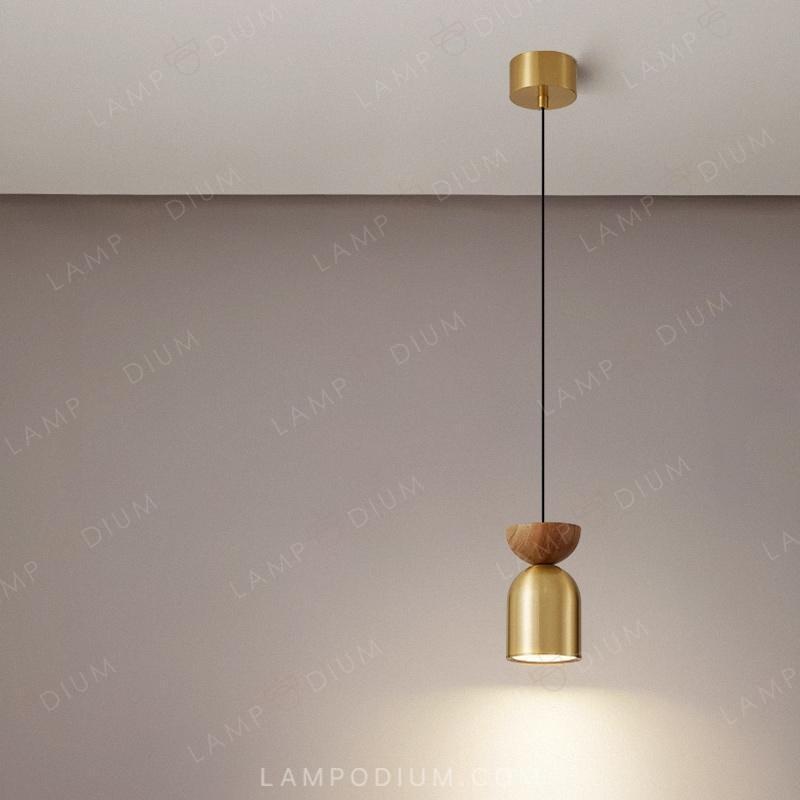 Pendant light PIET WOOD