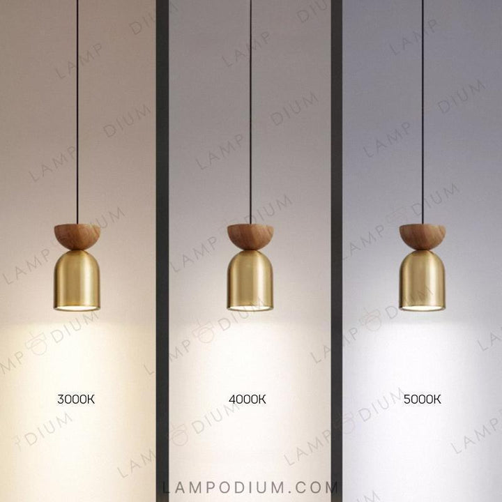 Pendant light PIET WOOD