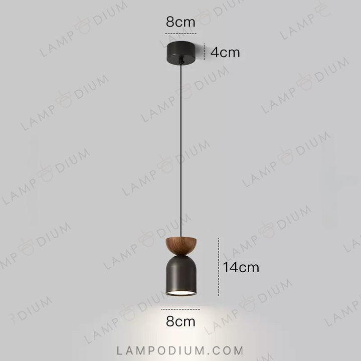 Pendant light PIET WOOD