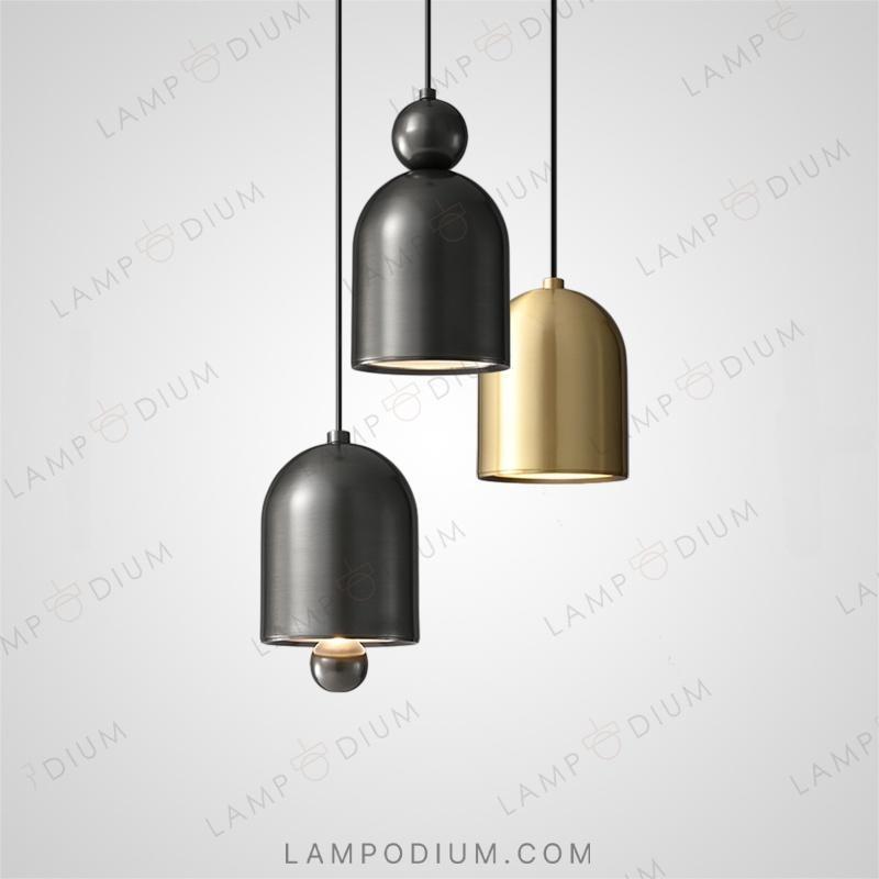 Brass pendant light PIET