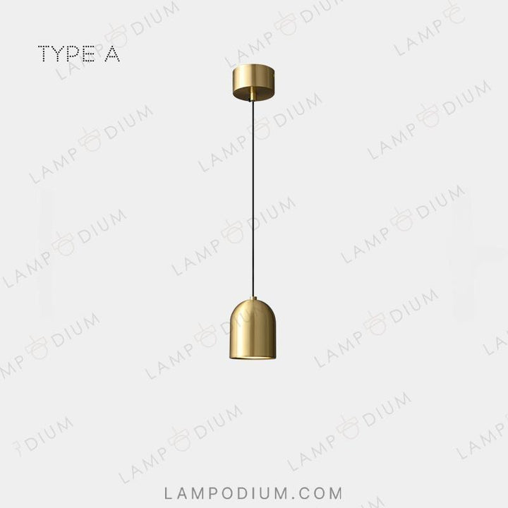 Brass pendant light PIET