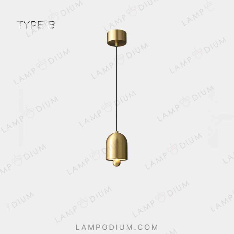 Brass pendant light PIET