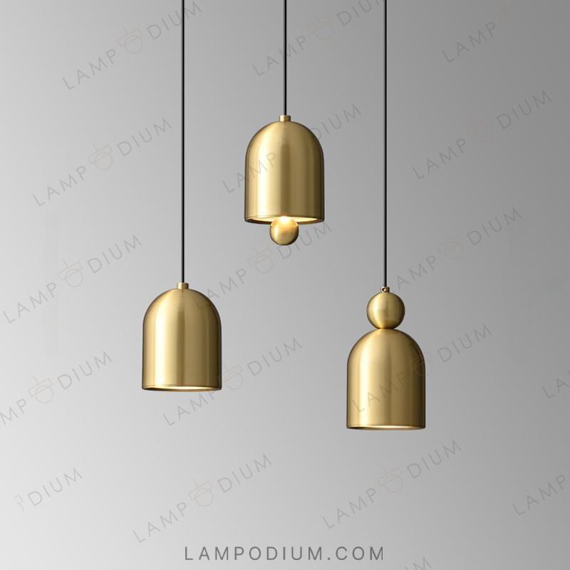 Brass pendant light PIET