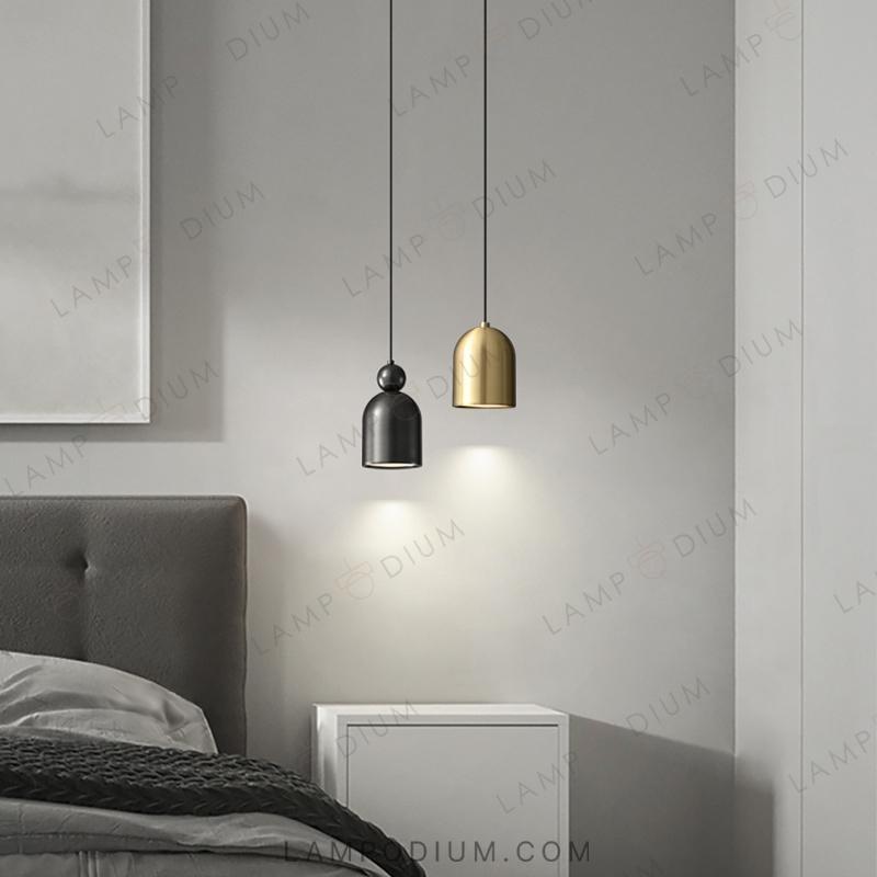 Brass pendant light PIET