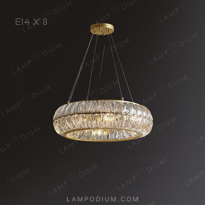 Circular chandeliers and lamps PLONIA