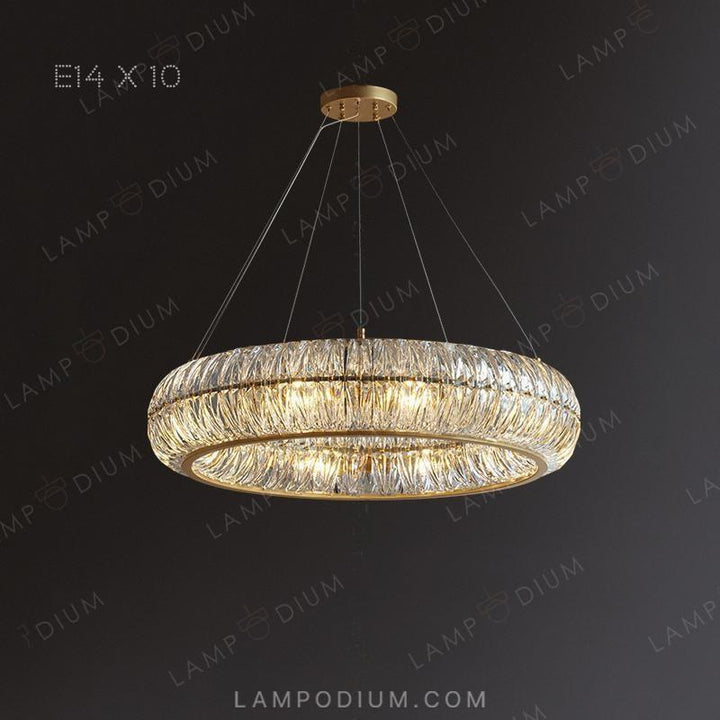 Circular chandeliers and lamps PLONIA