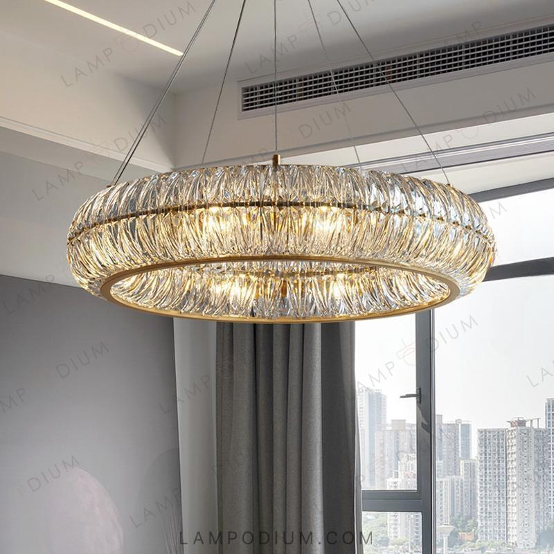 Circular chandeliers and lamps PLONIA