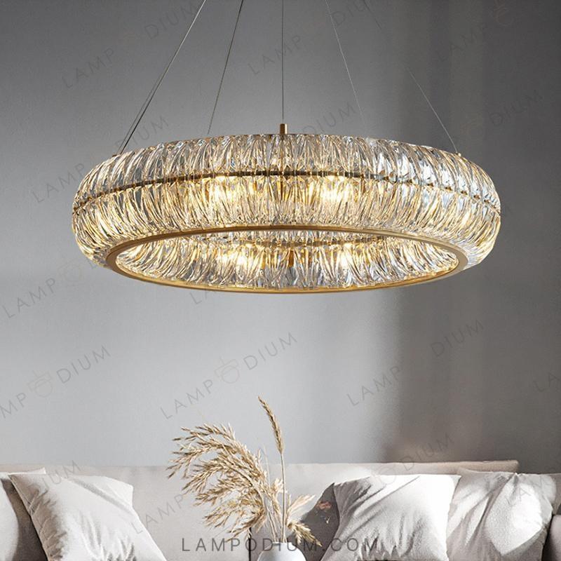 Circular chandeliers and lamps PLONIA